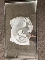 Dubbele glas met Rottweiler afbeelding, Doe-het-zelf en Verbouw, Ophalen, Minder dan 80 cm