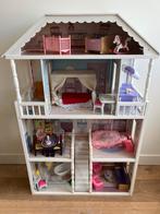 Barbiehuis Kidskraft compleet, Kinderen en Baby's, Speelgoed | Poppenhuizen, Ophalen, Zo goed als nieuw