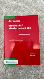 Strafrecht/strafprocesrecht arresten 2022, Boeken, Studieboeken en Cursussen, Ophalen of Verzenden, Zo goed als nieuw, WO