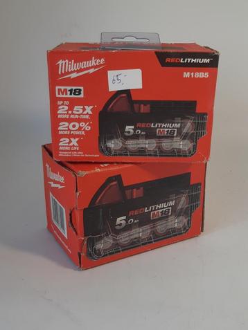 Milwaukee M18B5 5.0ah nieuwe  beschikbaar voor biedingen