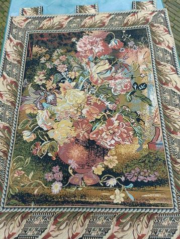Gobelin wallhanging tapestry vaas met bloemen 97 x 120 cm beschikbaar voor biedingen