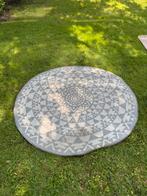 Rond tapijt grijs beige, Huis en Inrichting, Gebruikt, 100 tot 150 cm, Beige, Rond