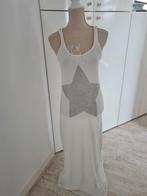 Strand jurk Ibiza  style witte jurk met zilveren ster., Nieuw, Bikini, Ophalen of Verzenden, Wit
