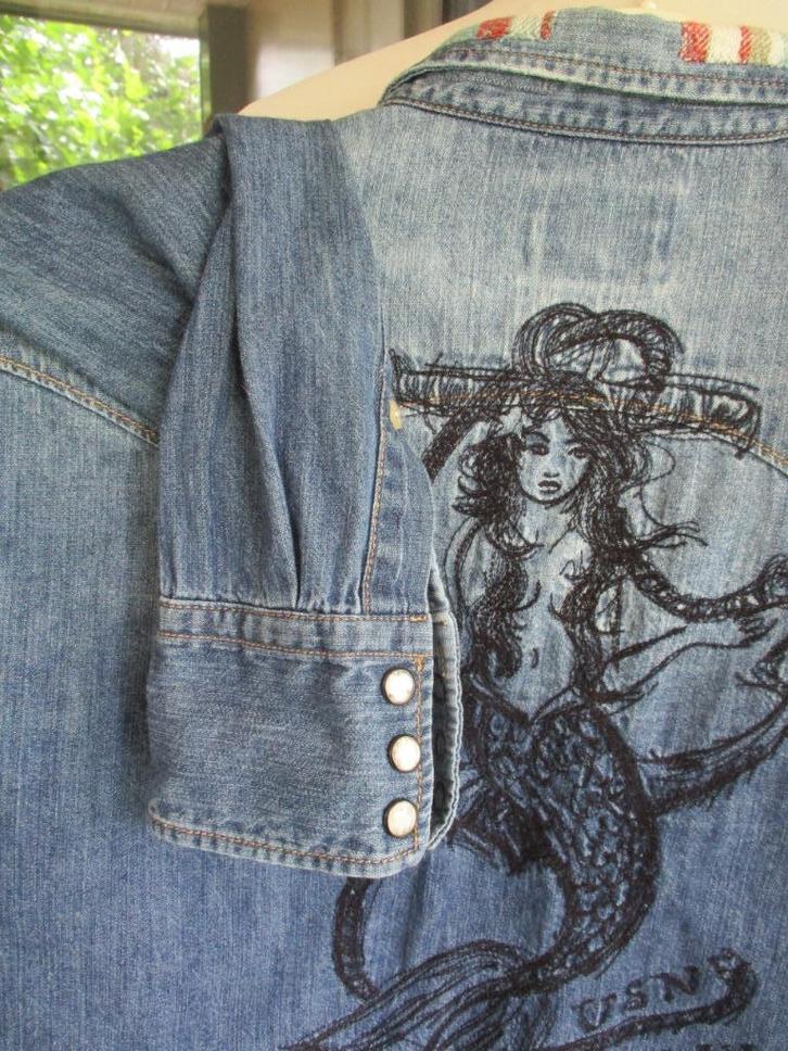 Replay overhemd, size M, Kleding | Heren, Overhemden, Zo goed als nieuw, Halswijdte 39/40 (M), Blauw, Verzenden