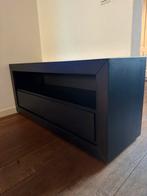 Massief houten tv-kast / meubel - zwart bruin, Huis en Inrichting, Ophalen, Gebruikt, 65 cm of meer, Minder dan 55 cm