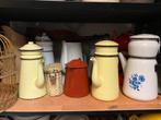 SALE Franse brocante emaille koffiepot filter koffiekan, Antiek en Kunst, Ophalen of Verzenden
