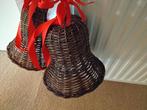 Set van twee rotan kerstklokken, Diversen, Kerst, Ophalen of Verzenden, Zo goed als nieuw