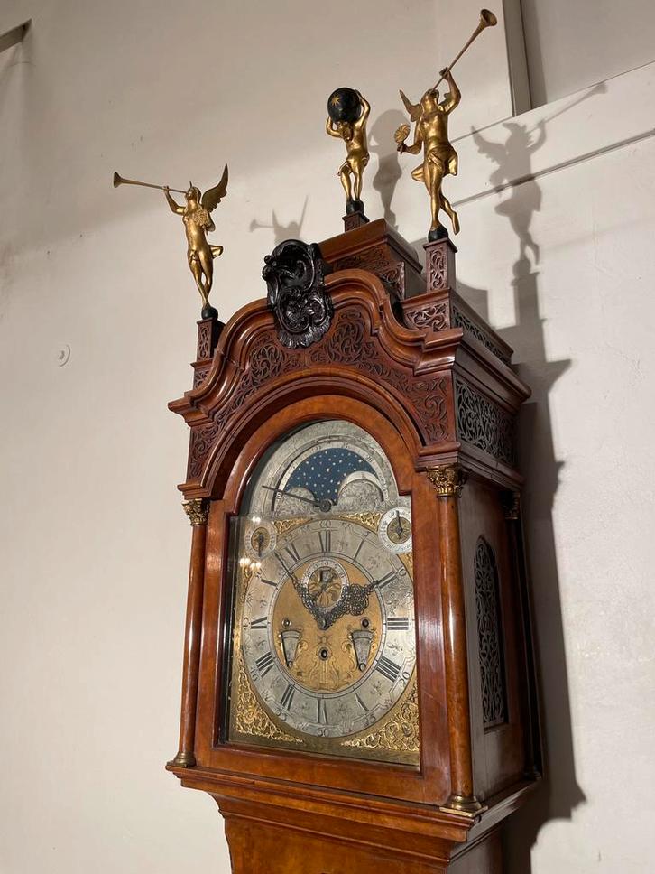 Museumstuk amsterdams staand horloge met caroljon, Antiek en Kunst, Antiek | Klokken, Ophalen of Verzenden