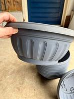 Bloempot met waterreservoir - dubbele bodum, 25 tot 40 cm, Kunststof, Tuin, Rond