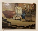 Schilderij stilleven, herbedoekt, 48,5 x 63,5 cm, Antiek en Kunst, Kunst | Schilderijen | Klassiek, Ophalen of Verzenden