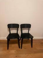 4 zwarte IKEA Lisabo stoelen, Huis en Inrichting, Stoelen, Ophalen, Zo goed als nieuw, Zwart, Vijf, Zes of meer stoelen