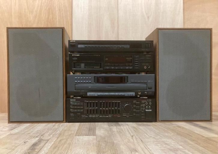 Vintage Stereo Set - Akai, Pioneer, Philips, Nikko, Audio, Tv en Foto, Stereo-sets, Gebruikt, Cd-speler, Tuner of Radio, Speakers