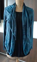 Donkerblauw vestje/jasje. Dunne stof. NED xxl 46., Blauw, Maat 46/48 (XL) of groter, Ophalen of Verzenden, NED