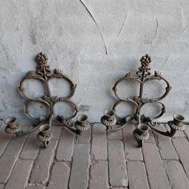 1x Gietijzeren muurkandelaar wandkandelaar kandelaar *Etage3, Huis en Inrichting, Woonaccessoires | Overige, Gebruikt, Ophalen of Verzenden