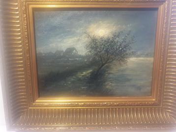 Oud Olieverf Schilderij - Den Haag Noordeinde beschikbaar voor biedingen