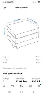 Hocker voetenbank met opbergruimte, Huis en Inrichting, Ophalen, Gebruikt, 50 tot 75 cm, Stof