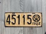 Kentekenplaat 1922 West Virginia USA Nummerplaat Nummerbord, Verzamelen, Ophalen of Verzenden, Gebruikt, Auto's