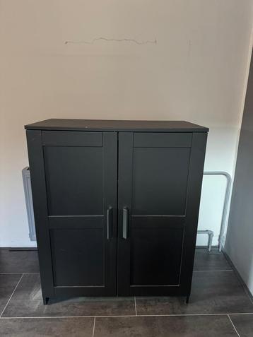 Zwarte IKEA Kast met Openslaande Deuren 78x42x96cm beschikbaar voor biedingen