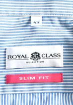 ROYAL CLASS gestreept overhemd, shirt, blauw/wit, Mt. 43, Blauw, Halswijdte 43/44 (XL), Zo goed als nieuw, Royal Class