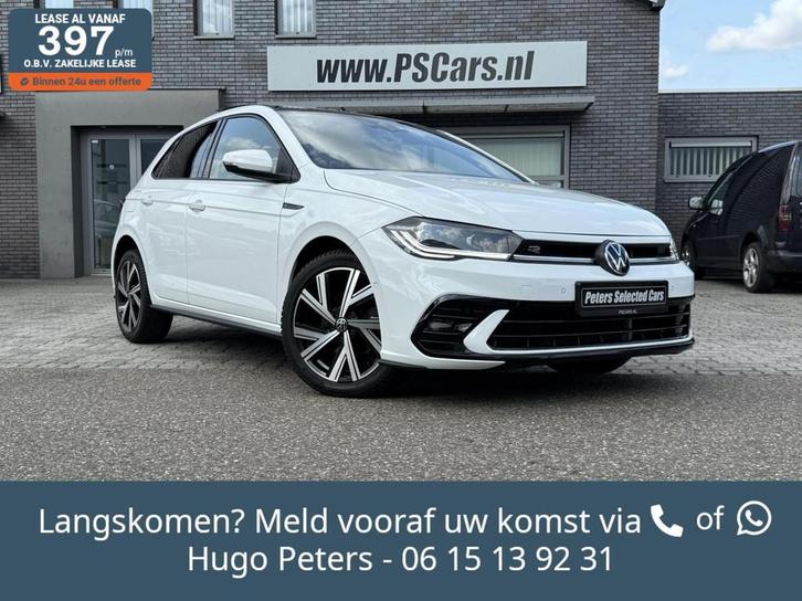 Vw Polo 1.0 TSI 110pk DSG 3x R-Line Acc|IQ_Light|Panorama, Auto's, Volkswagen, Bedrijf, Te koop, Polo, ABS, Achteruitrijcamera