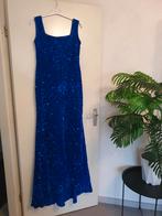 Gala Jurk (maat XL 40/42) pailletten sleepje aan achterkant, Blauw, Maat 46/48 (XL) of groter, Ophalen of Verzenden, Onbekend