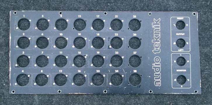 Connectorplaat met kast, voor multi-kabel, 28 in - 4 uit, Muziek en Instrumenten, Kabels en Stekkers, Gebruikt, Apparatuur, Ophalen of Verzenden