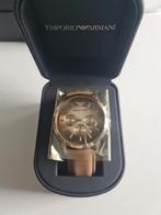 Armani AR2471 Chronograaf, nieuwstaat, compleet in doos, Ophalen, Leer, Staal, Polshorloge
