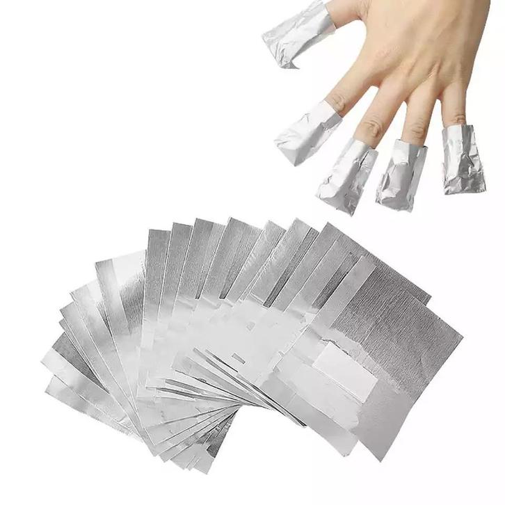 100 stuks Aluminium Foil Gel Verwijderen. Nagels/Nail art., Sieraden, Tassen en Uiterlijk, Uiterlijk | Cosmetica en Make-up, Nieuw