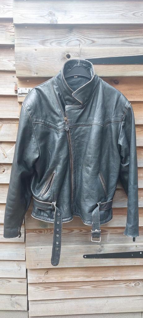 Vintage leren jas - XXL, Kleding | Heren, Jassen | Winter, Gedragen, Overige maten, Bruin, Ophalen