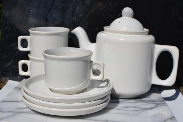 Vintage Potterie Driehoek Huizen model Amsterdam servies, Huis en Inrichting, Keuken | Servies, Kop(pen) en/of Schotel(s), Overige stijlen