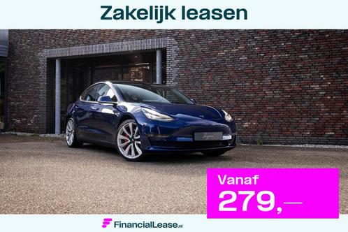 Tesla Model 3 Performance AWD 75kWh (513pk) CARBON 20" Orig, Auto's, Tesla, Bedrijf, Lease, Financial lease, Model 3, ABS, Airbags