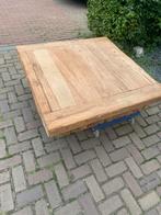 Robuuste PTMD Salontafel 100x100, Huis en Inrichting, Gebruikt, Landelijk, Eikenhout, Vierkant