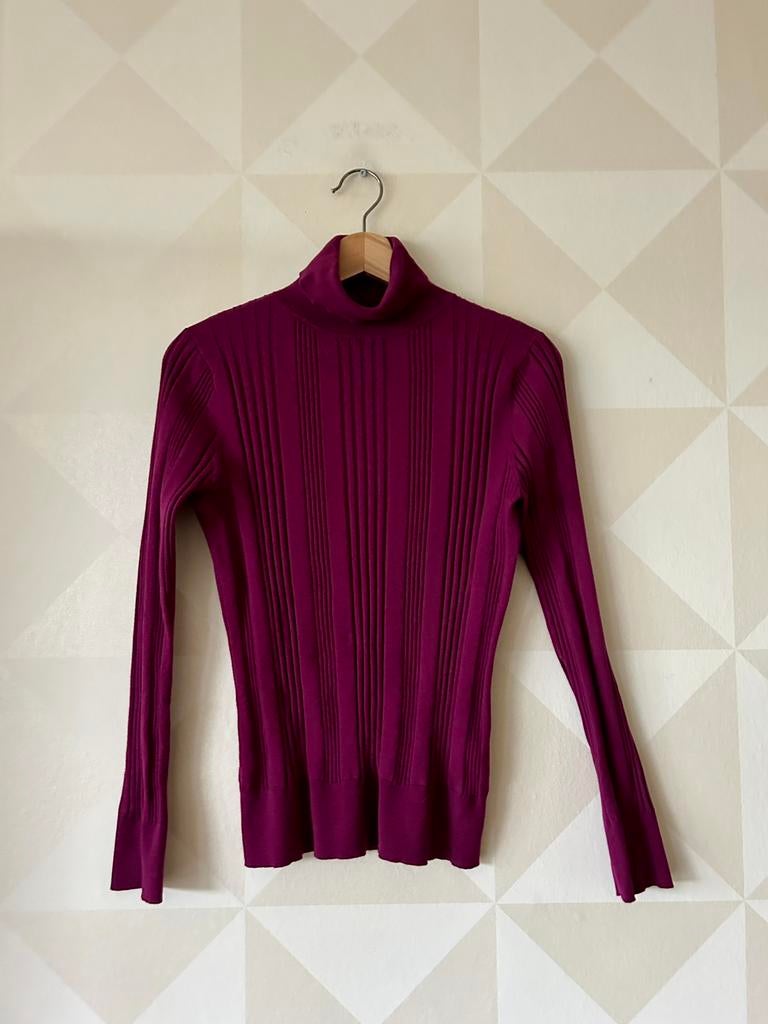 King Louie top trui col paars aubergine M/38 zgan, Maat 38/40 (M), Paars, Ophalen of Verzenden, Zo goed als nieuw