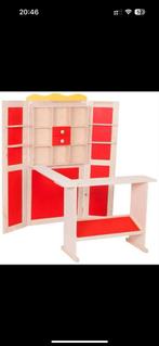 Houten Winkeltje & Poppenkast, Kinderen en Baby's, Speelgoed | Houten speelgoed, Ophalen, Gebruikt, Meubelstuk of Keukentje