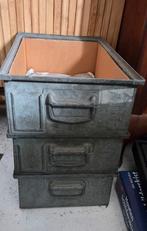 Vintage Philips Stapelbakken - Zinken Opbergers, Ophalen, Gebruikt, Metaal, Minder dan 50 cm