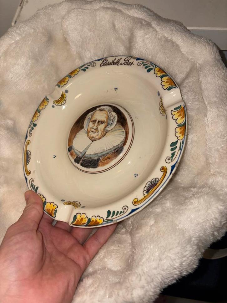 Delfts Blauw Asbak Elisabeth Bas, Antiek en Kunst, Antiek | Keramiek en Aardewerk, Ophalen of Verzenden