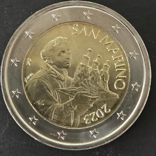 San Marino 2023: Reguliere munt, Postzegels en Munten, Munten | Europa | Euromunten, Losse munt, 2 euro, San Marino, Ophalen of Verzenden