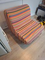 Leuke gestreepte slaap/zit stoel, Gebruikt, Eenpersoons, 75 tot 100 cm, Ophalen of Verzenden