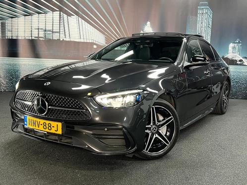Mercedes-Benz C-klasse 300 e AMG Hybride 313PK NIGHT/PANO/HU, Auto's, Mercedes-Benz, Bedrijf, Te koop, C-Klasse, 360° camera, ABS