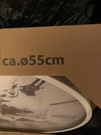 Wandklok Wereldkaart Wit - 55cm Diameter, Ophalen of Verzenden, Gebruikt