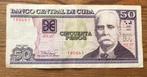 Cuba 50 pesos 2020 circulatie nominaal 2€ nr 190641, Los biljet, Ophalen of Verzenden, Noord-Amerika