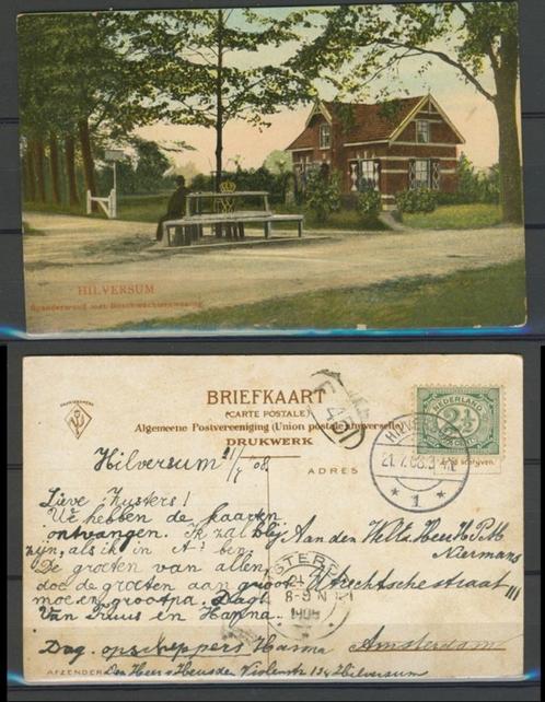 Hilversum 1908 Spanderwoud Foto Ansichtkaart 1088f jdu  Voor, Verzamelen, Ansichtkaarten | Nederland, Gelopen, Noord-Holland, Voor 1920