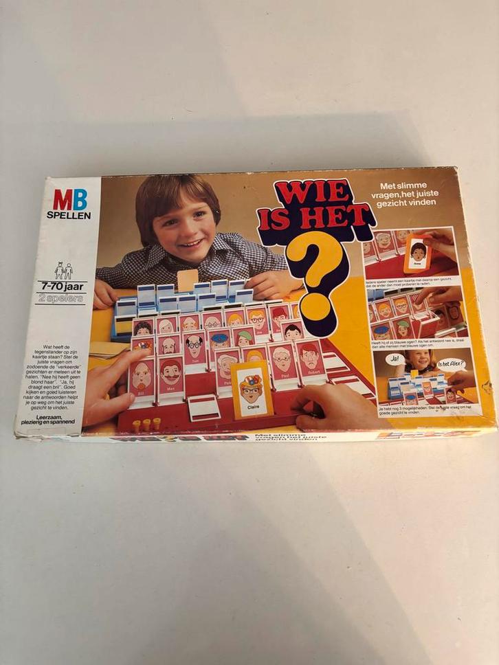 Wie is het? Bordspel - MB Spellen vintage 2 spelers!, Hobby en Vrije tijd, Gezelschapsspellen | Bordspellen, Gebruikt, Een of twee spelers