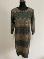 J125 - Bruin-petrolblauwe Freebird jurk maat L (1), Kleding | Dames, Jurken, Maat 38/40 (M), Bruin, Ophalen of Verzenden, Zo goed als nieuw