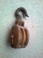 dubb.houten katrol tot.lente 30cm blok 12x10 t, Ophalen of Verzenden