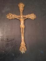 Antiek kopere Kruisbeeld Jezus, Ophalen of Verzenden