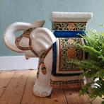 Lucky Vintage keramieken olifant plantentafel, Huis en Inrichting, Woonaccessoires | Zuilen en Pilaren, Ophalen, Gebruikt, Lucky Vintage
