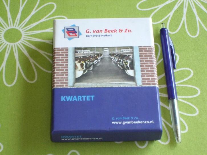G. van Beek & Zn kwartet - Barneveld, Verzamelen, Speelkaarten, Jokers en Kwartetten, Zo goed als nieuw, Kwartet(ten), Ophalen of Verzenden
