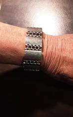 Stoere stainless steel heren armband, Ophalen, Zilver, Staal