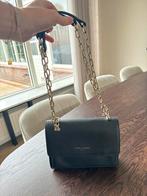 Zwarte Lederen Handtas Isabel Bernard Paris, Sieraden, Tassen en Uiterlijk, Tassen | Damestassen, Verzenden, Gebruikt, Zwart, Handtas